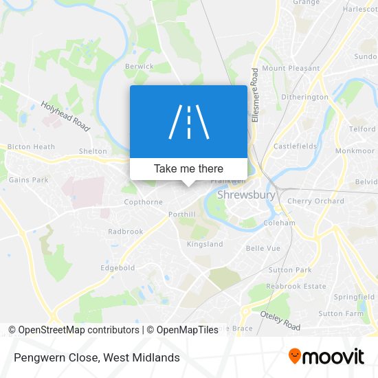 Pengwern Close map