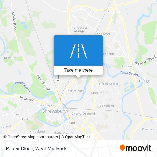Poplar Close map