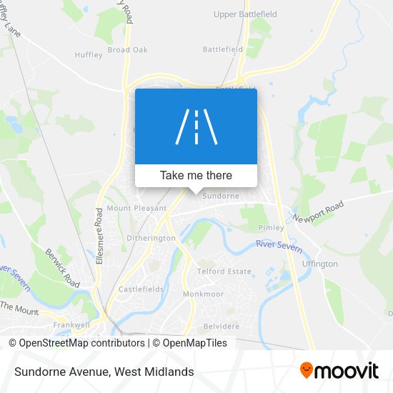 Sundorne Avenue map