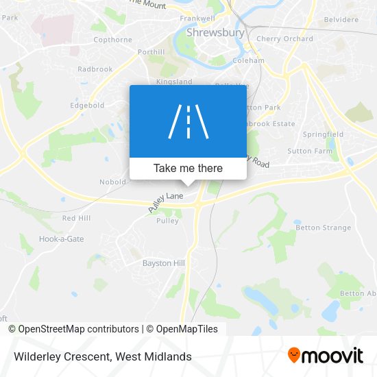 Wilderley Crescent map