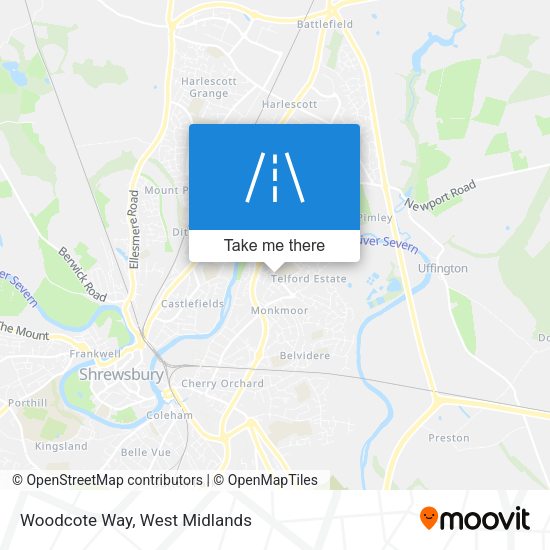Woodcote Way map
