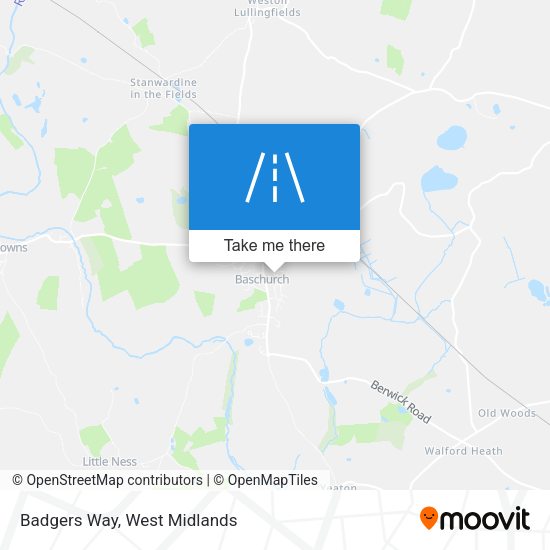 Badgers Way map