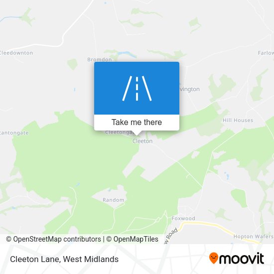 Cleeton Lane map