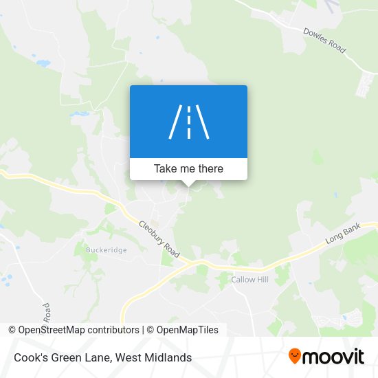 Cook's Green Lane map