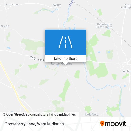Gooseberry Lane map