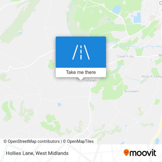 Hollies Lane map