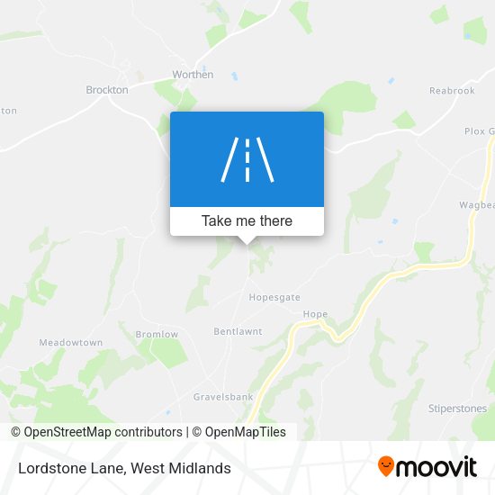 Lordstone Lane map