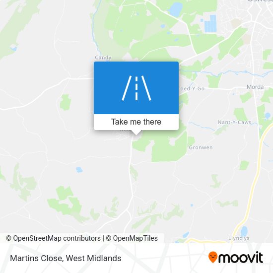 Martins Close map
