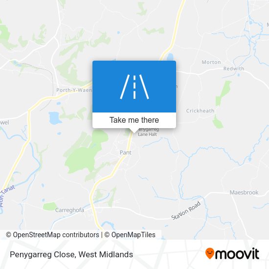 Penygarreg Close map