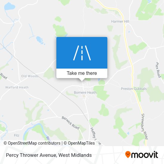 Percy Thrower Avenue map