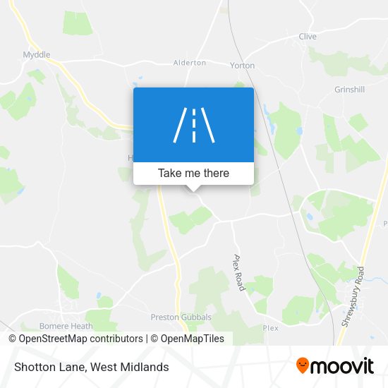Shotton Lane map