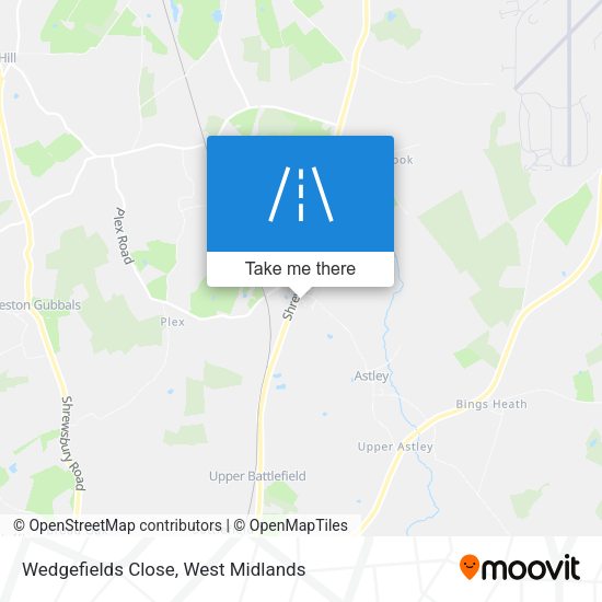 Wedgefields Close map