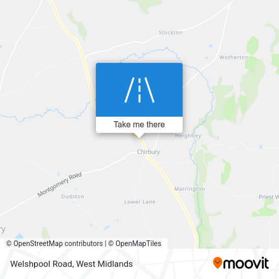 Welshpool Road map