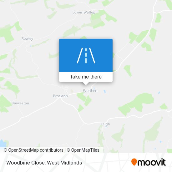 Woodbine Close map