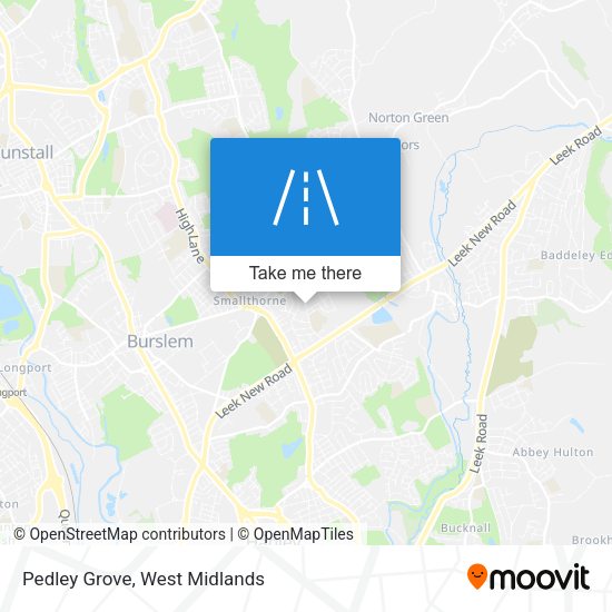 Pedley Grove map