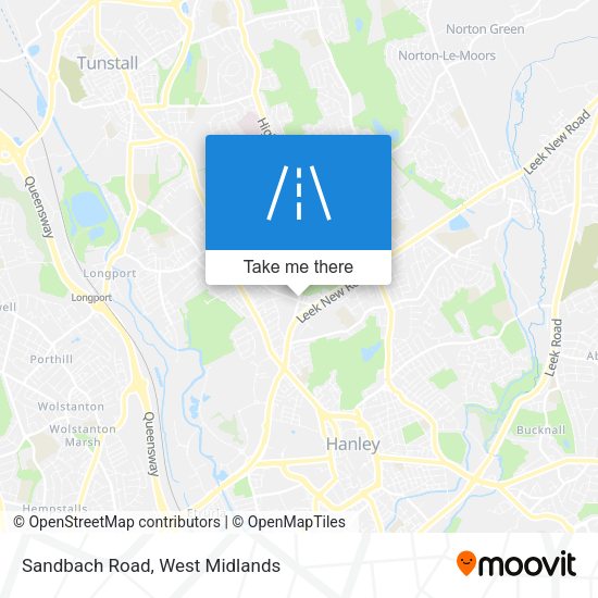 Sandbach Road map