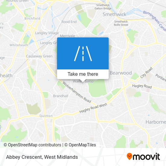 Abbey Crescent map