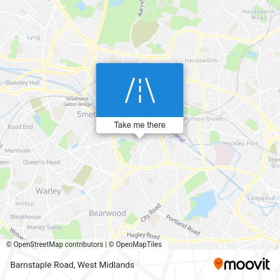 Barnstaple Road map