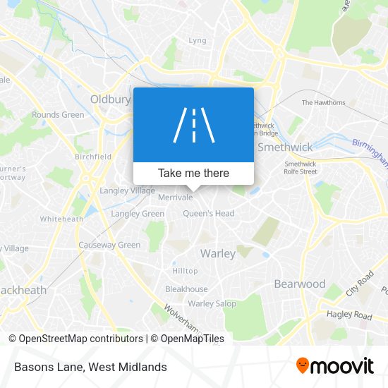 Basons Lane map