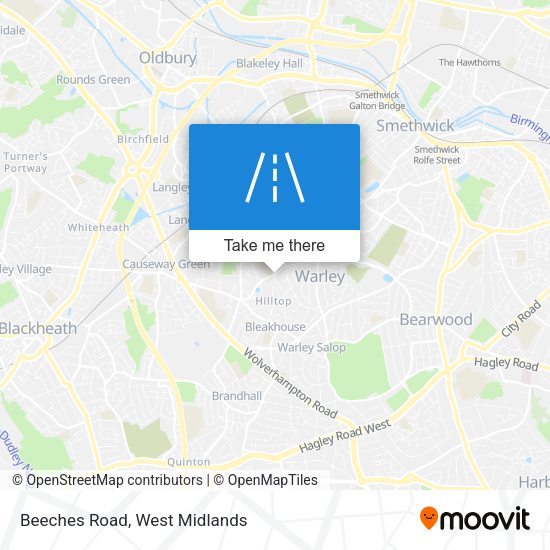 Beeches Road map