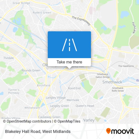 Blakeley Hall Road map
