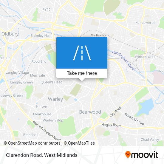Clarendon Road map
