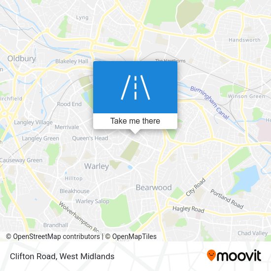 Clifton Road map