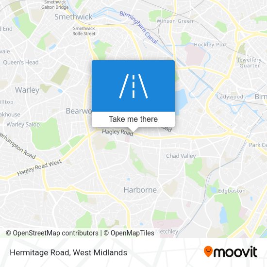Hermitage Road map