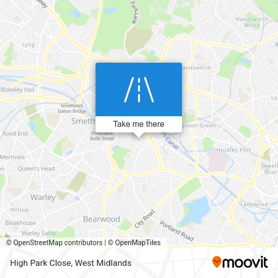 High Park Close map