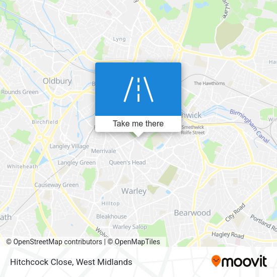 Hitchcock Close map