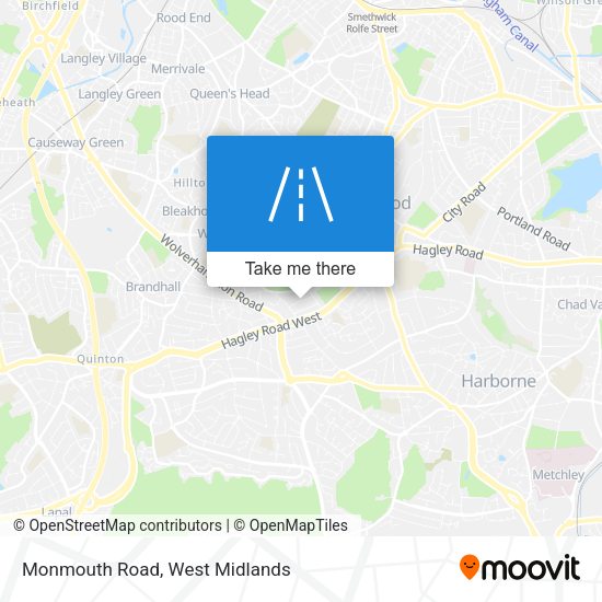 Monmouth Road map