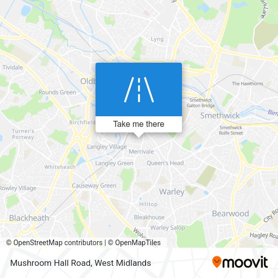 Mushroom Hall Road map
