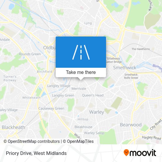 Priory Drive map