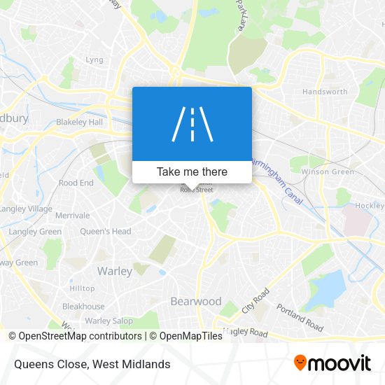 Queens Close map