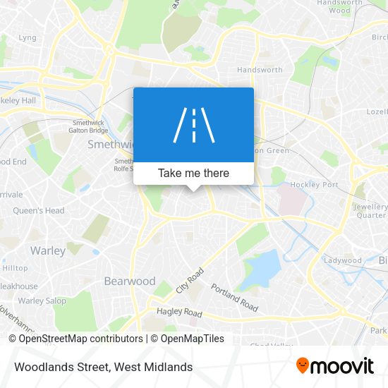 Woodlands Street map
