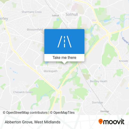 Abberton Grove map