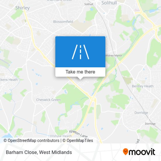 Barham Close map