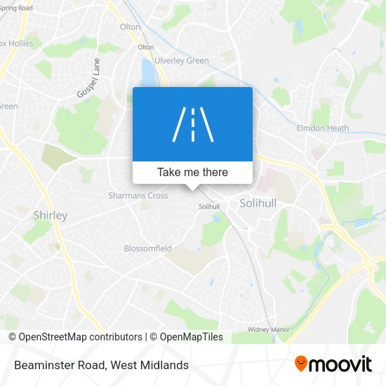Beaminster Road map