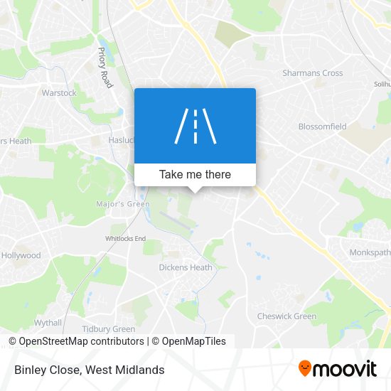 Binley Close map