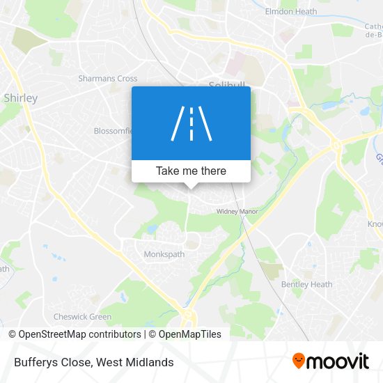 Bufferys Close map