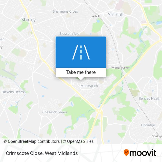 Crimscote Close map