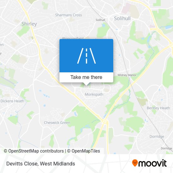 Devitts Close map