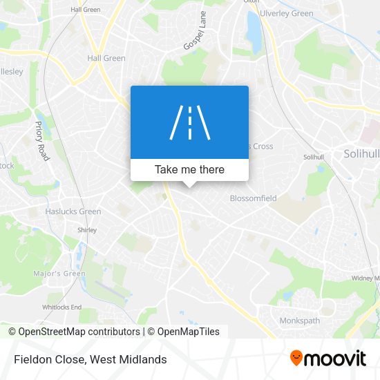 Fieldon Close map