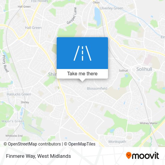 Finmere Way map