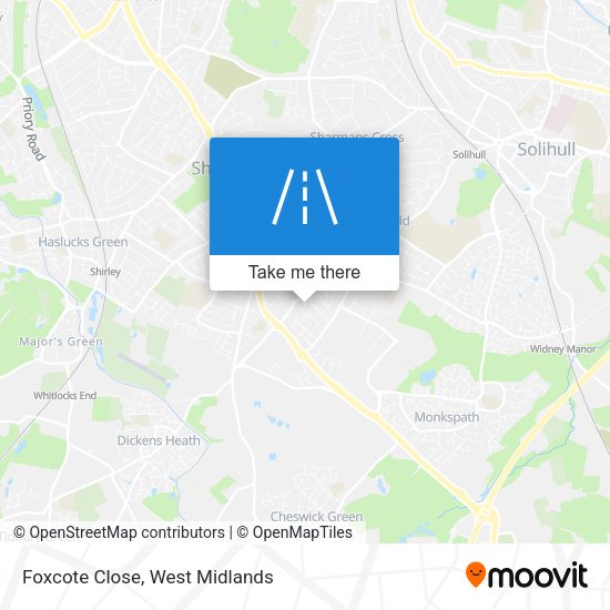Foxcote Close map