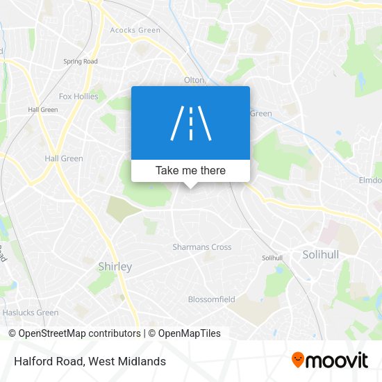 Halford Road map