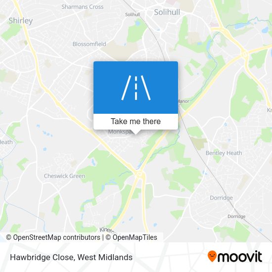 Hawbridge Close map