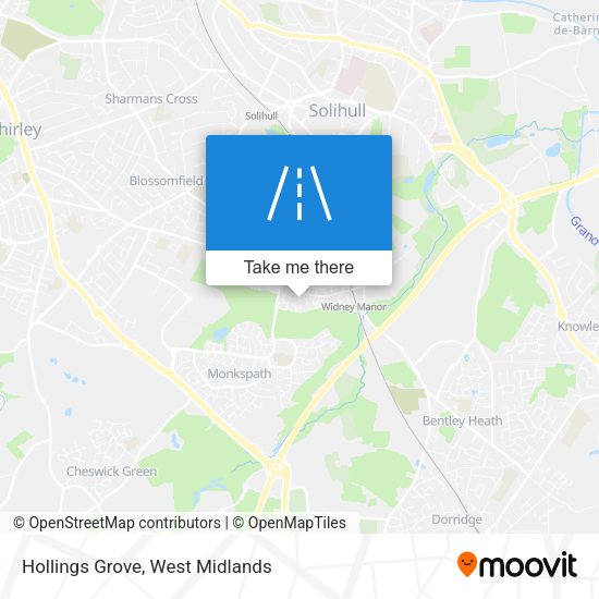 Hollings Grove map