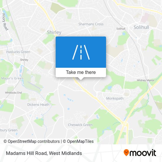Madams Hill Road map