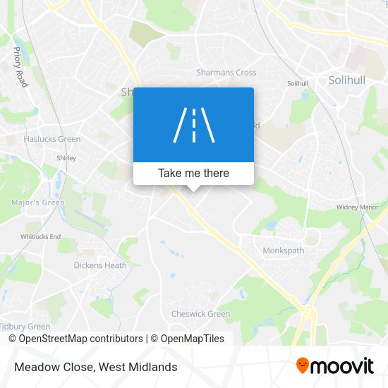 Meadow Close map